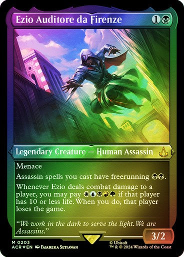 FOIL ETCHED Ezio Auditore da Firenze ~ Assassin's Creed [ NM ] [ Magic MTG ]