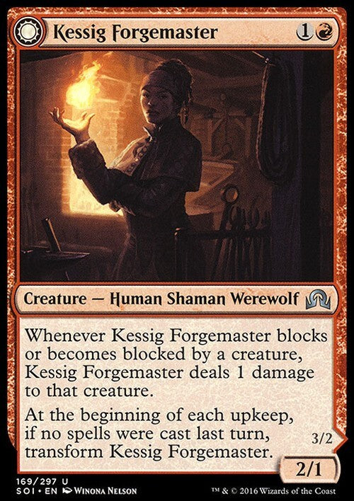 Kessig Forgemaster / Flameheart Werewolf ~ Shadows over Innistrad [ EX ] [ MTG ]
