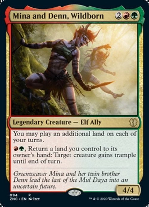 Mina and Denn, Wildborn ~ Commander: Zendikar Rising [ EX ] [ Magic MTG ]