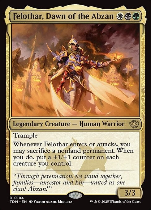 Felothar, Dawn of the Abzan ~ Tarkir: Dragonstorm [ NM ] [ Magic MTG ]