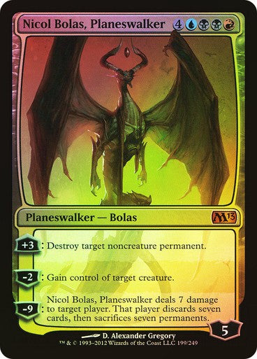 FOIL Nicol Bolas, Planeswalker ~ Magic 2013 [ NM ] [ Magic MTG ]