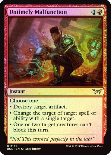 FOIL Untimely Malfunction ~ Duskmourn [ NM ] [ Magic MTG ]