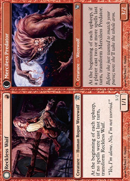Reckless Waif / Merciless Predator ~ Innistrad [ EX ] [ Magic MTG ]