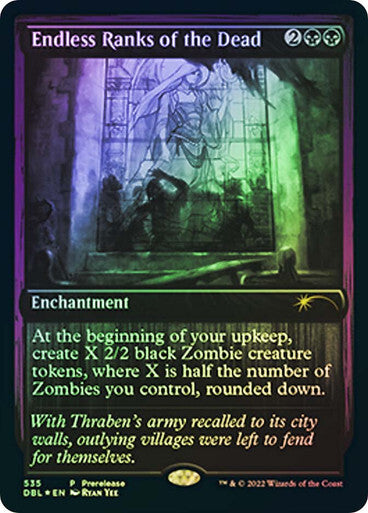 FOIL Endless Ranks of the Dead ~ Prerelease Double Feature [ NM ] [ Magic MTG ]