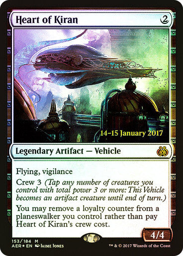 FOIL Heart of Kiran ~ Prerelease Aether Revolt [ EX ] [ Magic MTG ]