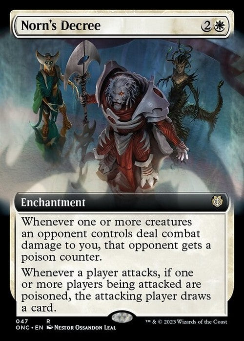 BORDERLESS Norn's Decree ~ Commander: Phyrexia [ NM ] [ Magic MTG ]