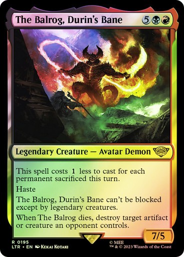 FOIL The Balrog, Durin's Bane ~ The Lord of the Rings [ NM ] [ MTG ]