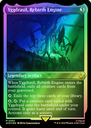 FOIL ETCHED Yggdrasil, Rebirth Engine ~ Assassin's Creed [ NM ] [ Magic MTG ]