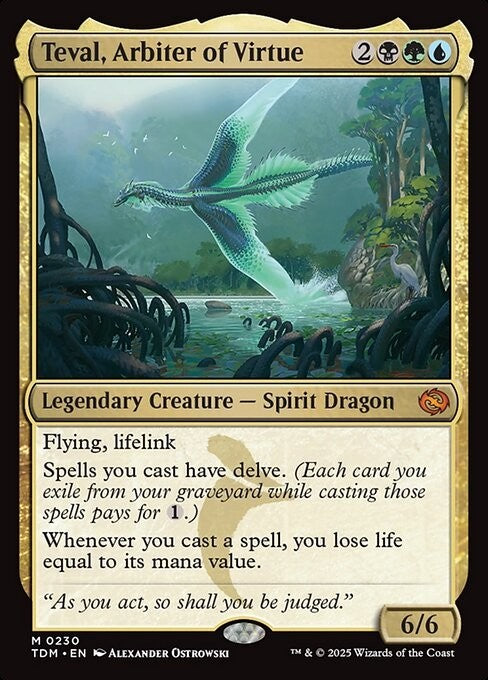 Teval, Arbiter of Virtue ~ Tarkir: Dragonstorm [ NM ] [ Magic MTG ]