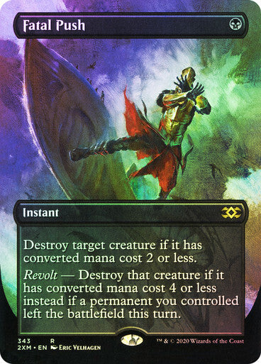 FOIL BORDERLESS Fatal Push ~ Double Masters [ NM ] [ Magic MTG ]