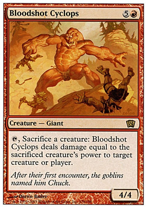 Bloodshot Cyclops ~ Eighth Edition [ EX ] [ Magic MTG ]