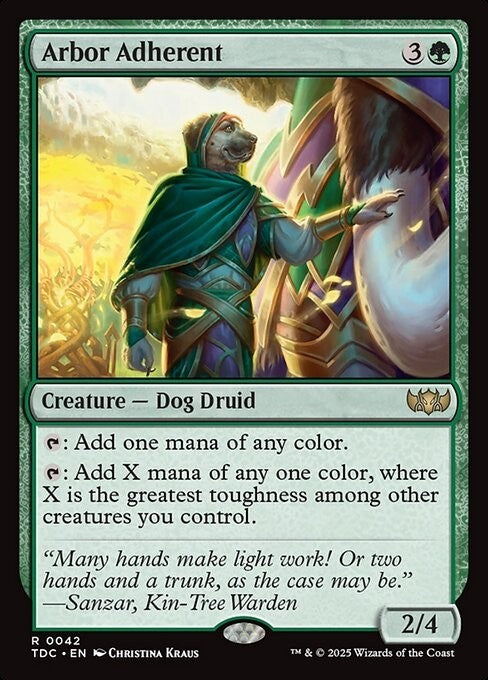 Arbor Adherent ~ Commander: Tarkir: Dragonstorm [ NM ] [ Magic MTG ]