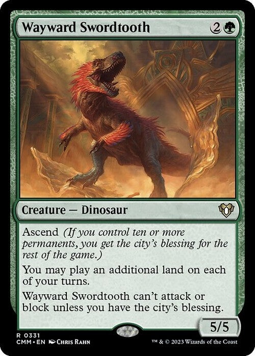 Wayward Swordtooth ~ Commander Masters [ NM ] [ Magic MTG ]