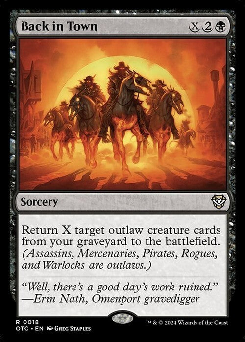 Back in Town ~ Commander: Outlaws of Thunder Junction [ NM ] [ MTG ]