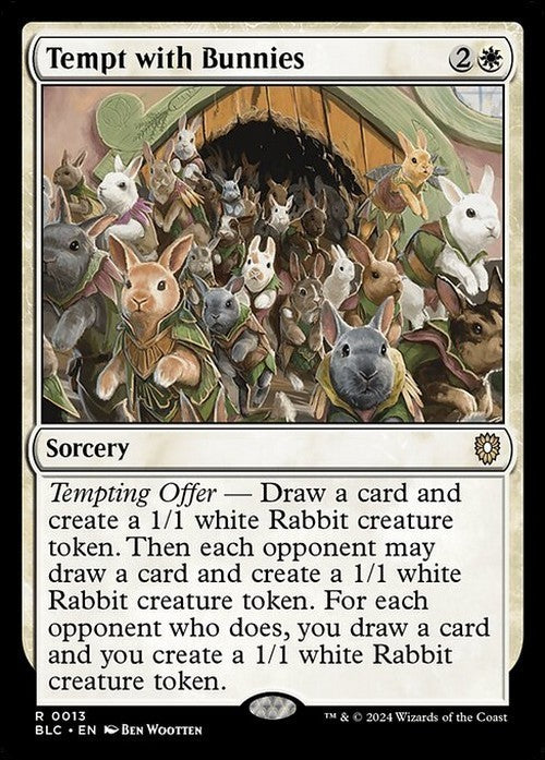 Tempt with Bunnies ~ Commander: Bloomburrow [ NM ] [ Magic MTG ]