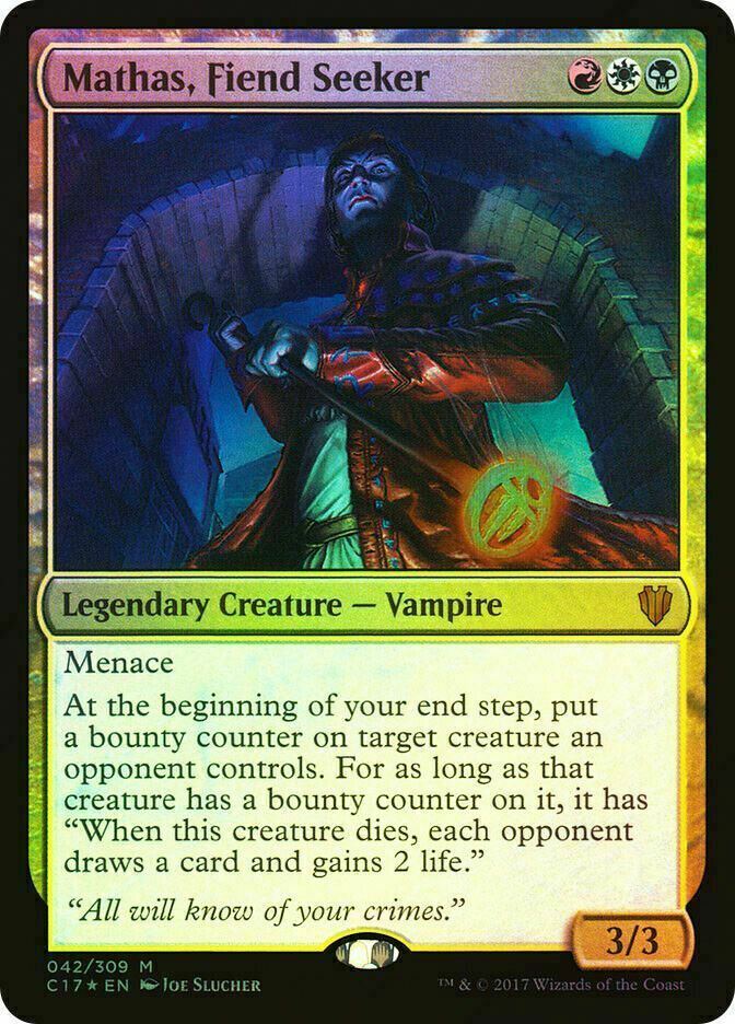 FOIL Mathas, Fiend Seeker ~ Commander 2017 [ EX ] [ Magic MTG ]