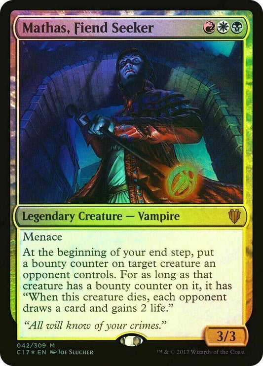FOIL Mathas, Fiend Seeker ~ Commander 2017 [ EX ] [ Magic MTG ]