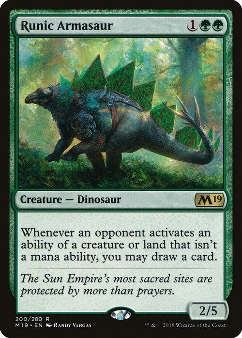 Runic Armasaur ~ Core 2019 [ EX ] [ Magic MTG ]