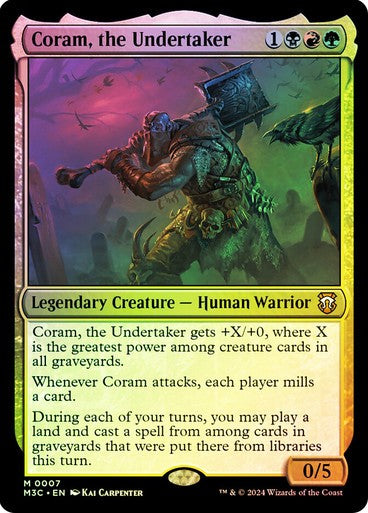 FOIL Coram, the Undertaker ~ Commander: Modern Horizons 3 [ NM ] [ Magic MTG ]