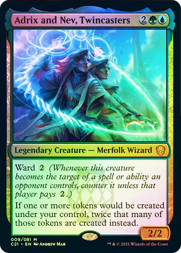 FOIL Adrix and Nev, Twincasters ~ Commander: Strixhaven [ NM ] [ Magic MTG ]