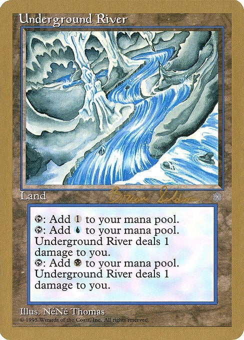 Underground River (GOLD-BORDERED) ~ World Championship [ EX ] [ Magic MTG ]