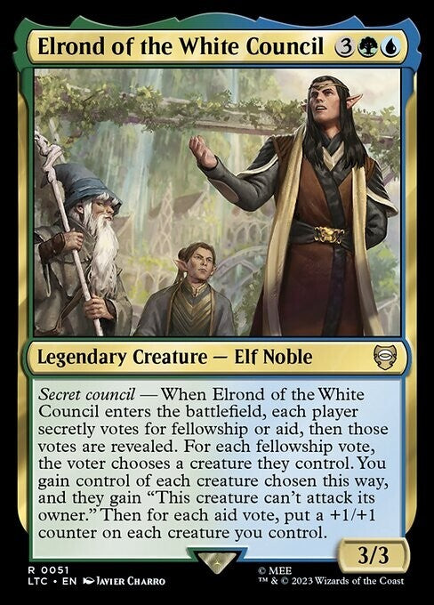 Elrond of the White Council ~ Commander: Lord of the Rings [ NM ] [ MTG ]