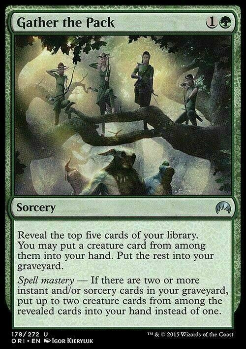 Gather the Pack ~ Magic Origins [ EX ] [ Magic MTG ]