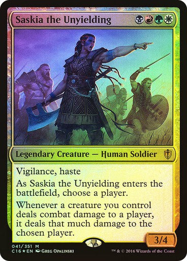 FOIL Saskia the Unyielding ~ Commander 2016 [ EX ] [ Magic MTG ]