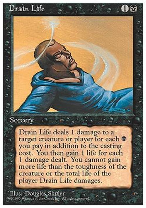 Drain Life ~ Fourth Edition [ EX ] [ Magic MTG ]