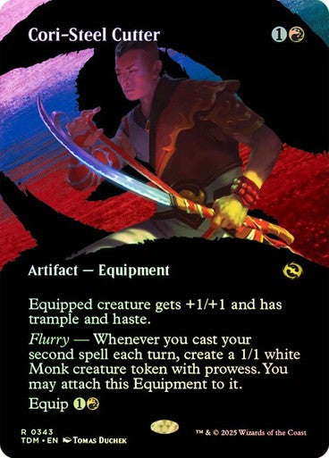 FOIL BORDERLESS Cori-Steel Cutter ~ Tarkir: Dragonstorm [ NM ] [ Magic MTG ]