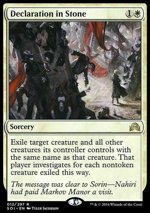 Declaration in Stone ~ Shadows over Innistrad [ EX ] [ Magic MTG ]