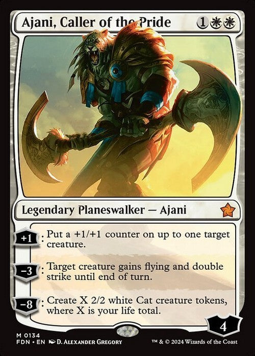 Ajani, Caller of the Pride ~ Foundations [ NM ] [ Magic MTG ]