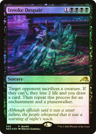 FOIL Invoke Despair ~ Promo Kamigawa: Neon Dynasty [ NM ] [ Magic MTG ] - London Magic Traders Ltd