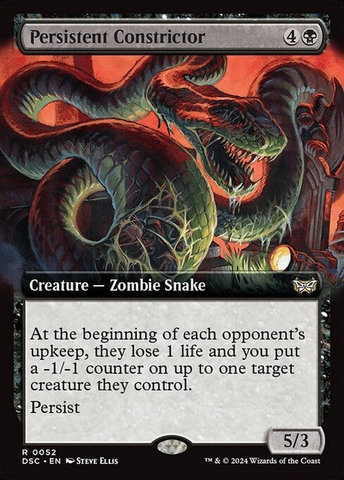 BORDERLESS Persistent Constrictor ~ Commander: Duskmourn [ NM ] [ Magic MTG ]