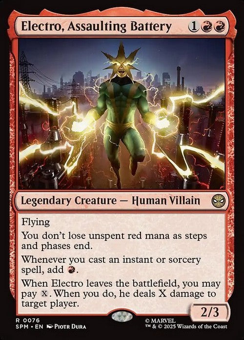Electro, Assaulting Battery ~ Spider-Man [ NM ] [ Magic MTG ]