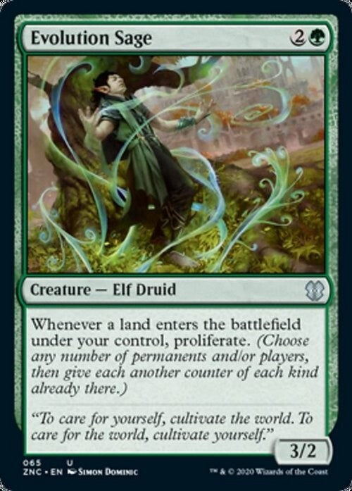 Evolution Sage ~ Commander: Zendikar Rising [ NM ] [ Magic MTG ]