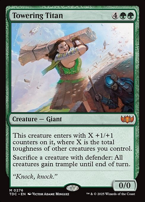Towering Titan ~ Commander: Tarkir: Dragonstorm [ NM ] [ Magic MTG ]