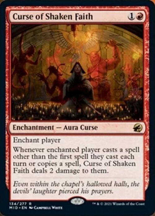 Curse of Shaken Faith ~ Midnight Hunt [ NM ] [ Magic MTG ]