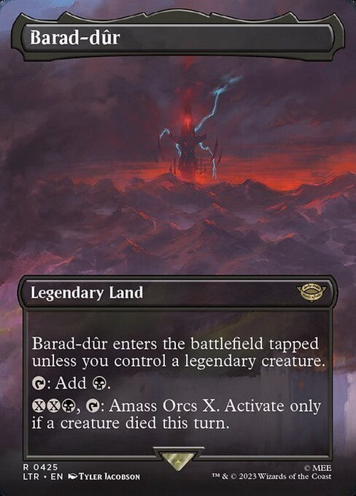BORDERLESS Barad-dur #425 ~ The Lord of the Rings [ NM ] [ Magic MTG ]