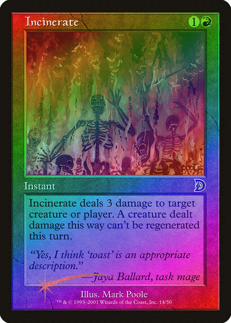 FOIL Incinerate ~ Deckmasters [ NM ] [ Magic MTG ]