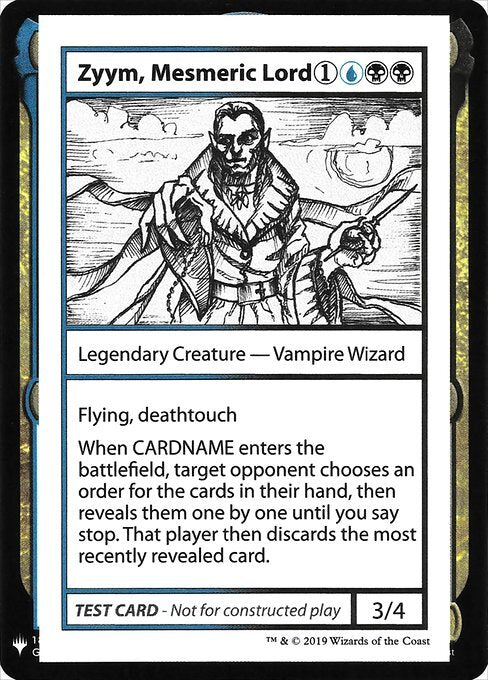 Zyym, Mesmeric Lord ~ Mystery Booster Playtest Cards 2019 [ NM ] [ Magic MTG ]
