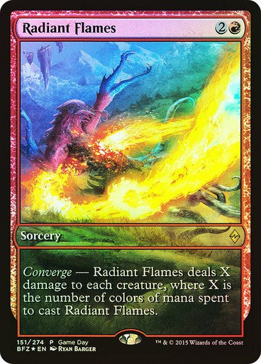 FOIL Radiant Flames ~ Game Day Battle for Zendikar [ EX ] [ Magic MTG ]