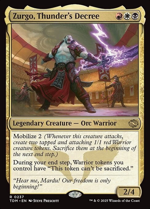 Zurgo, Thunder's Decree ~ Tarkir: Dragonstorm [ NM ] [ Magic MTG ]