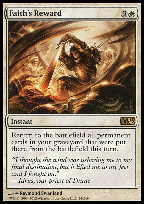 Faith's Reward ~ Magic 2013 [ EX ] [ Magic MTG ] - London Magic Traders Ltd