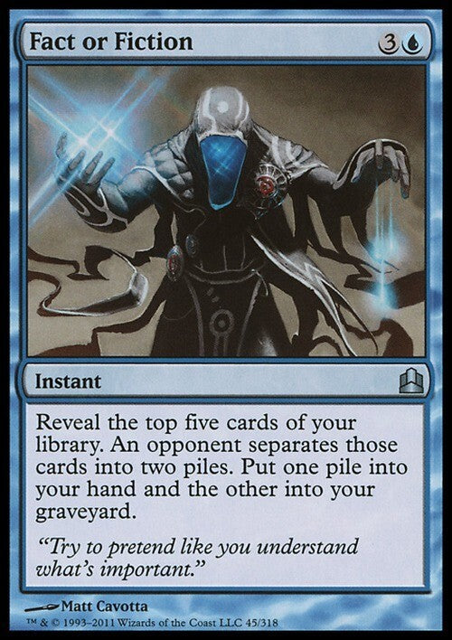 Fact or Fiction ~ Commander 2011 [ EX ] [ Magic MTG ]