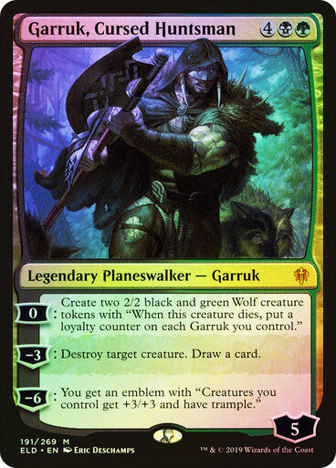 FOIL Garruk, Cursed Huntsman ~ Throne of Eldraine [ NM ] [ Magic MTG ]
