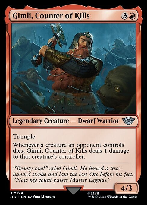 Gimli, Counter of Kills ~ The Lord of the Rings [ NM ] [ Magic MTG ]