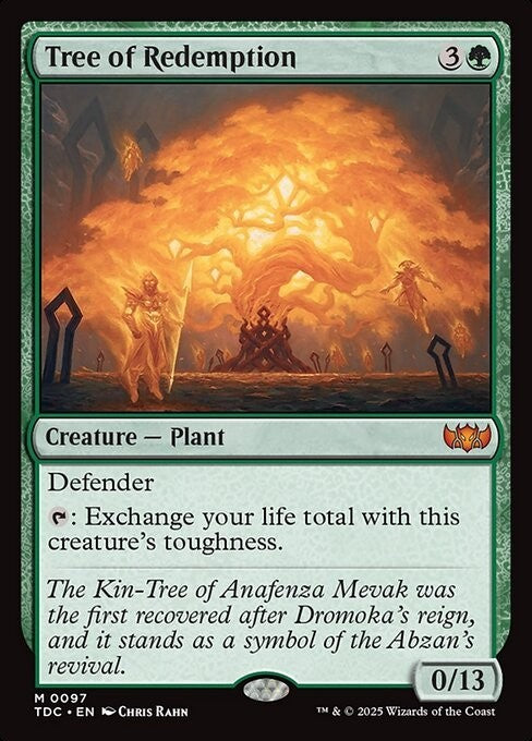 Tree of Redemption ~ Commander: Tarkir: Dragonstorm [ NM ] [ Magic MTG ]