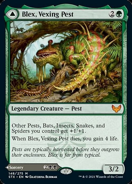 Blex, Vexing Pest / Search for Blex ~ Strixhaven [ NM ] [ Magic MTG ]