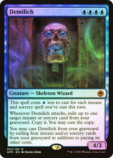 FOIL Demilich ~ Adventures in the Forgotten Realms [ NM ] [ Magic MTG ]